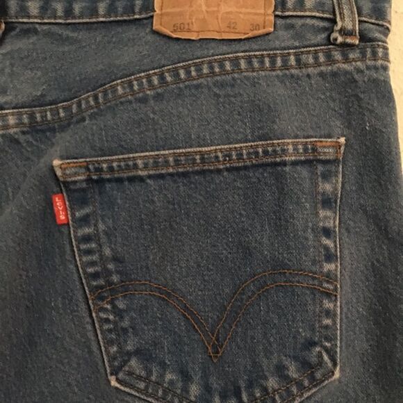 Vintage Levi’s 501 button fly straight jeans 42 - Picture 4 of 9